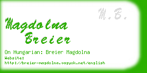 magdolna breier business card